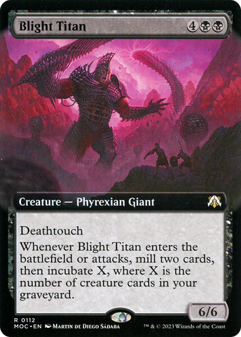 Blight Titan (Extended Art) (MOC-112)  - March of the Machine Commander: (Extended Art)