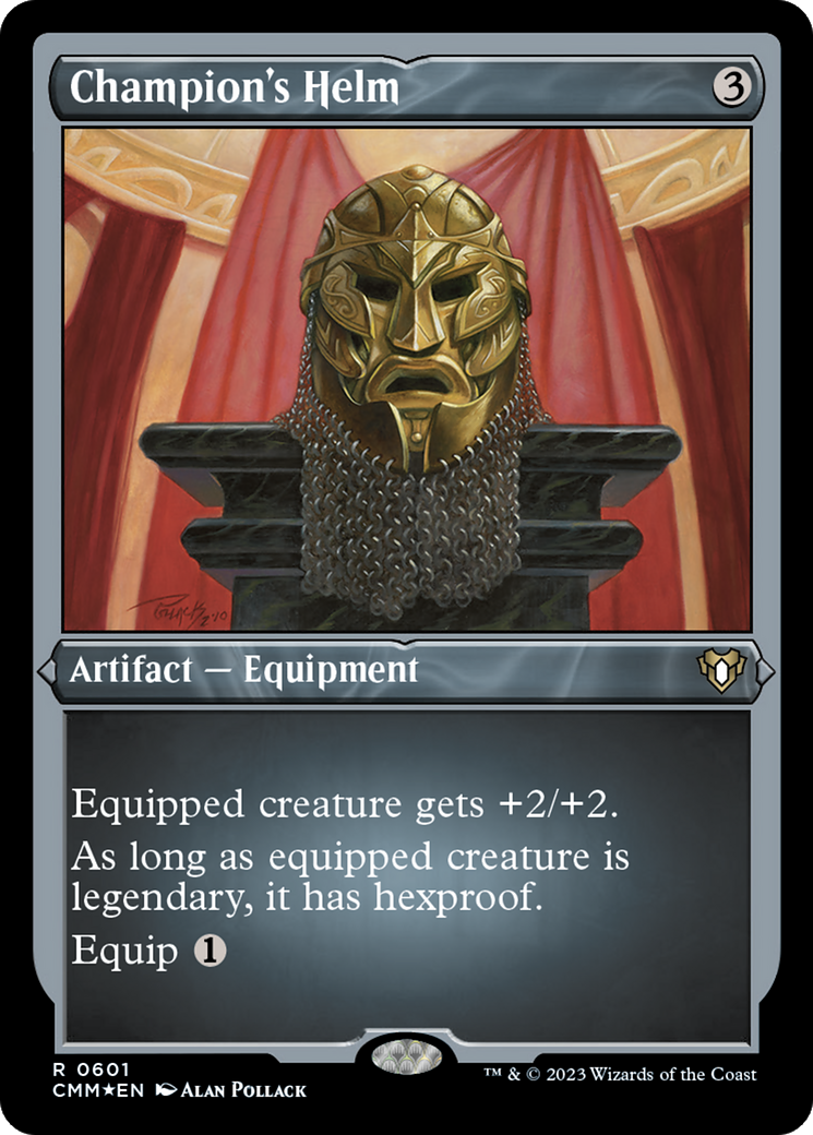 Champion's Helm (CMM-601)  Etched Foil - Commander Masters
