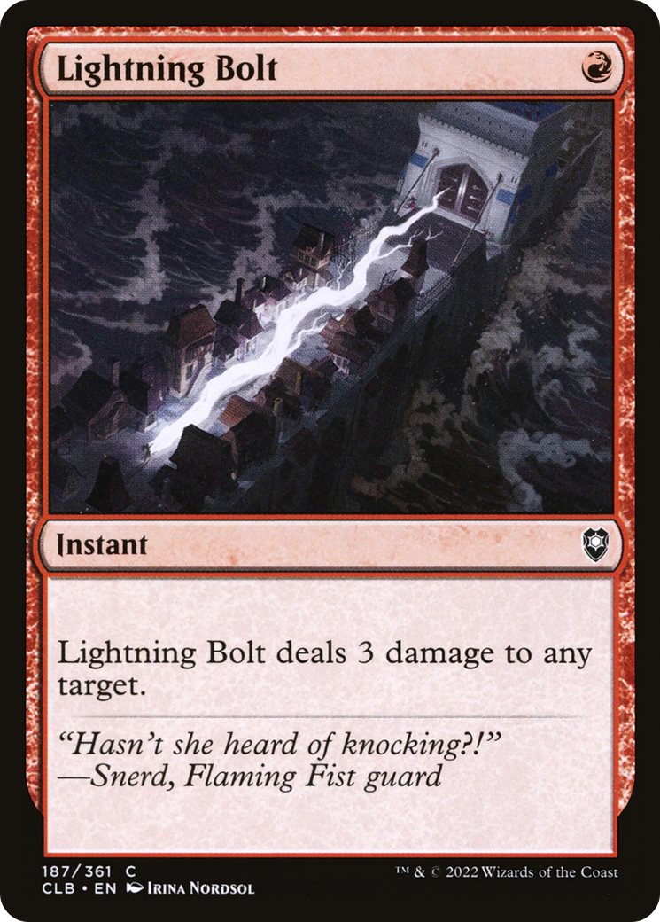 Lightning Bolt (CLB-187)  Foil - Commander Legends: Battle for Baldur's Gate