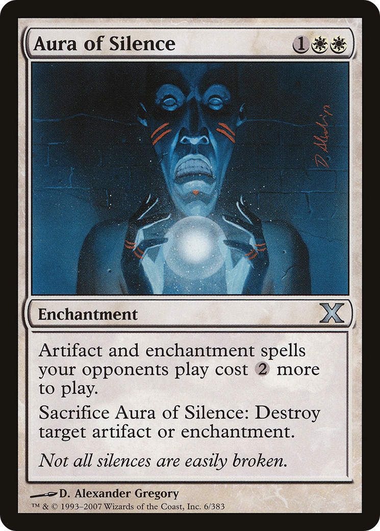 Aura of Silence (10E-006)  Foil - Tenth Edition