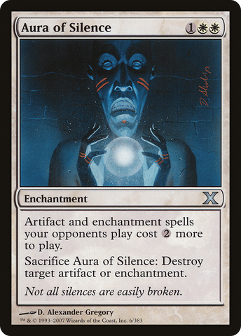 Aura of Silence (10E-006)  Foil - Tenth Edition