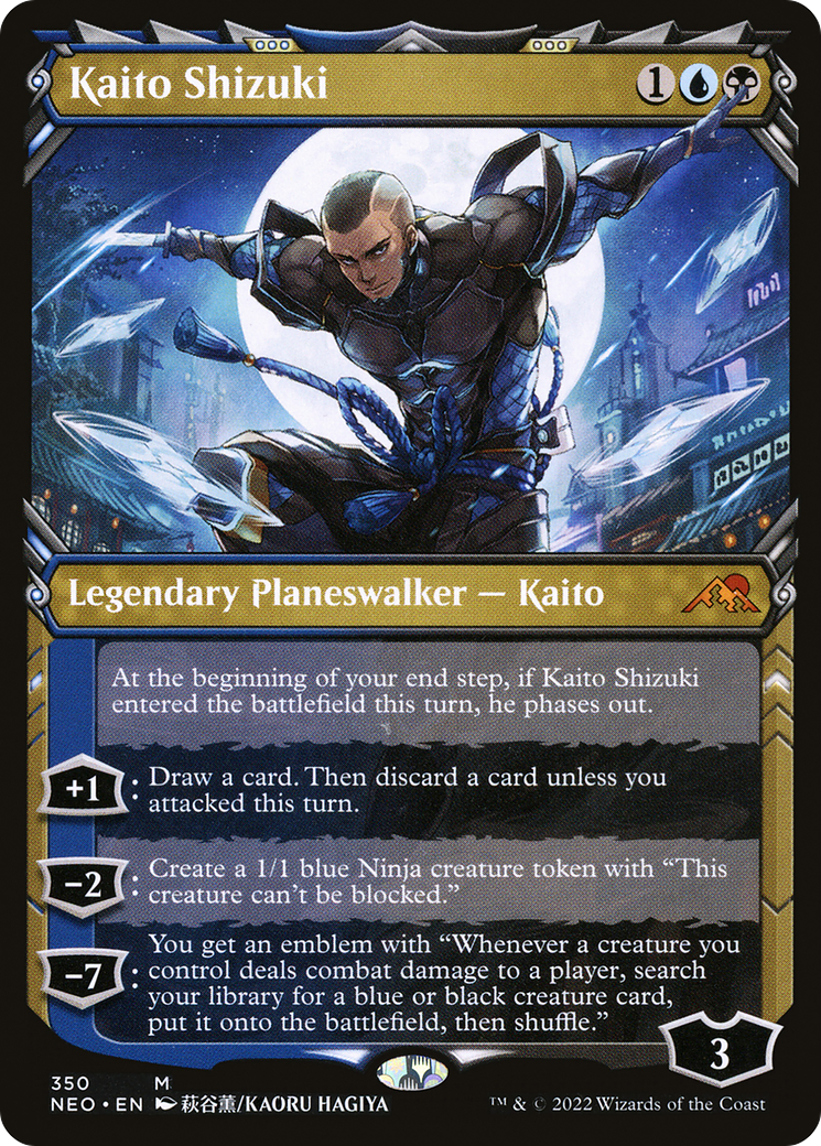 Kaito Shizuki (Showcase) (NEO-350)  - Kamigawa: Neon Dynasty: (Showcase)