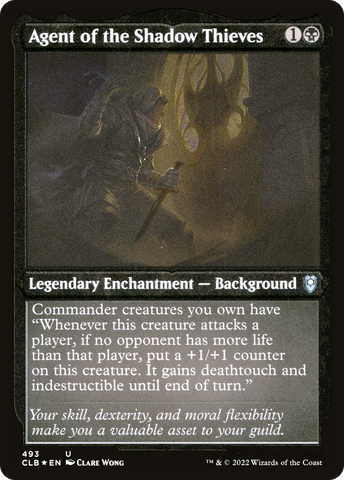 Agent of the Shadow Thieves (CLB-493)  Etched Foil - Commander Legends: Battle for Baldur's Gate