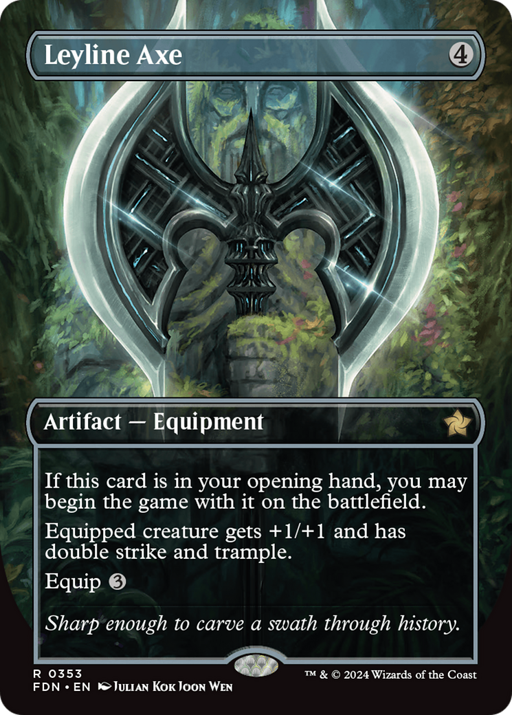 Leyline Axe (Borderless) (FDN-353)  - Foundations