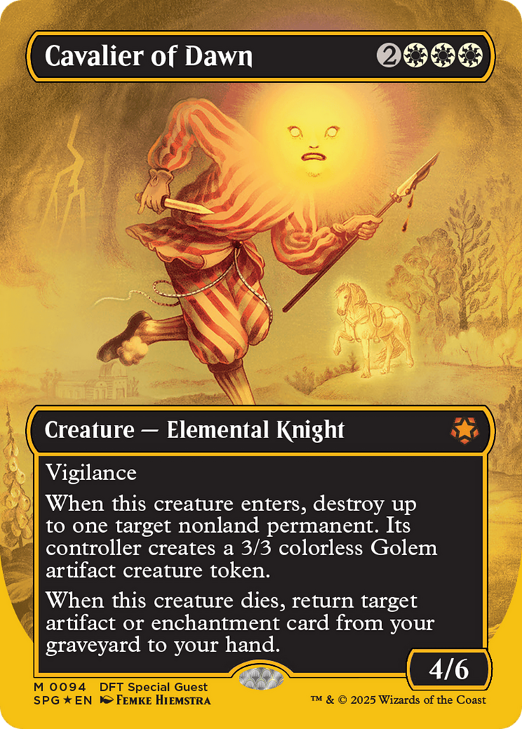 Cavalier of Dawn (Borderless) (First-Place Foil) (SPG-094)  Foil - Special Guests