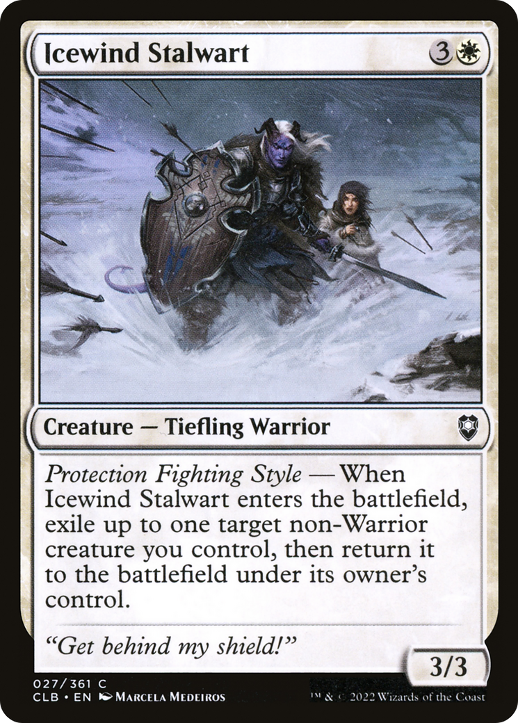 Icewind Stalwart (CLB-027)  - Commander Legends: Battle for Baldur's Gate
