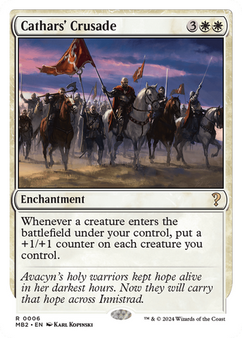 Cathars' Crusade (White Border) (MB2-006)  - Mystery Booster 2