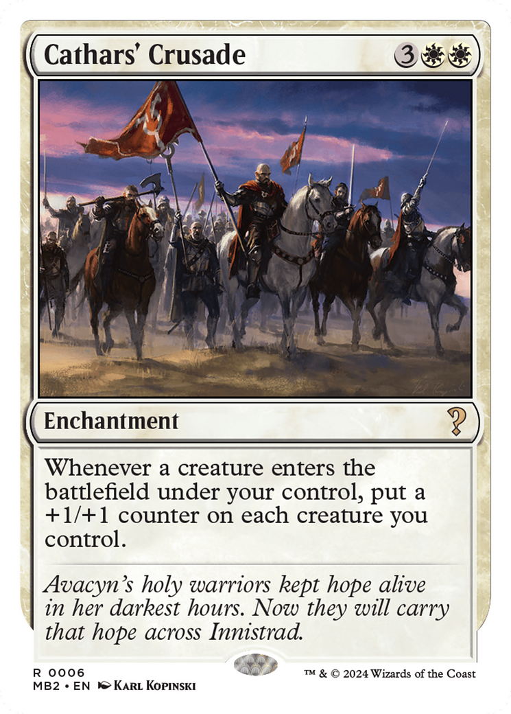 Cathars' Crusade (White Border) (MB2-006)  - Mystery Booster 2