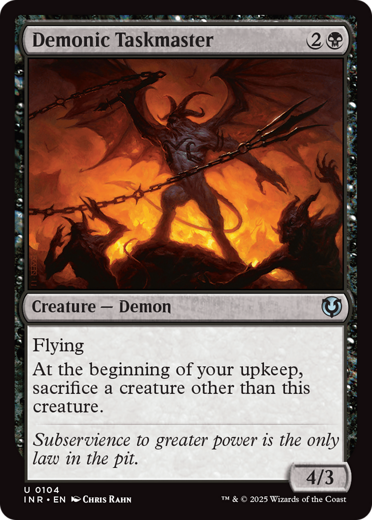 Demonic Taskmaster (INR-104)  Foil - Innistrad Remastered