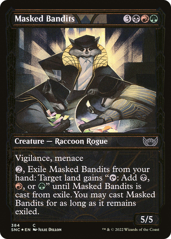 Masked Bandits (Gilded Foil) (SNC-384)  Foil - Streets of New Capenna: (Showcase)