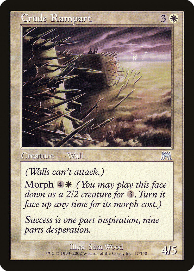 Crude Rampart (ONS-017)  Foil - Onslaught