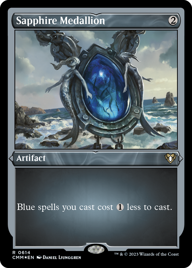 Sapphire Medallion (CMM-614)  Etched Foil - Commander Masters