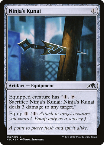 Ninja's Kunai (NEO-252)  Foil - Kamigawa: Neon Dynasty