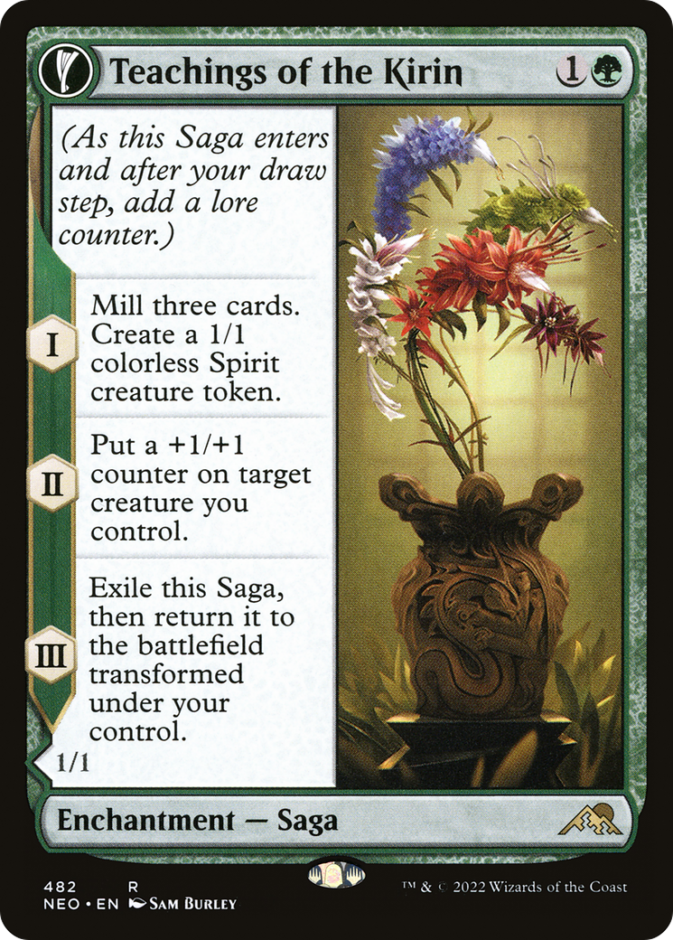 Teachings of the Kirin (Extended Art) (NEO-482)  - Kamigawa: Neon Dynasty: (Extended Art, fandfc, enchantment)