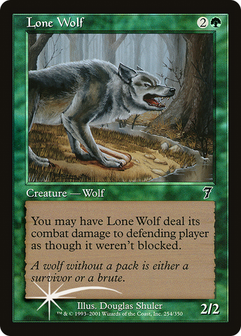 Lone Wolf (7ED-254★) - Seventh Edition Foil
