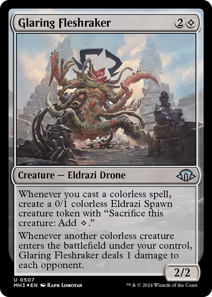 Glaring Fleshraker (Ripple Foil) (MH3-507)  Foil - Modern Horizons 3