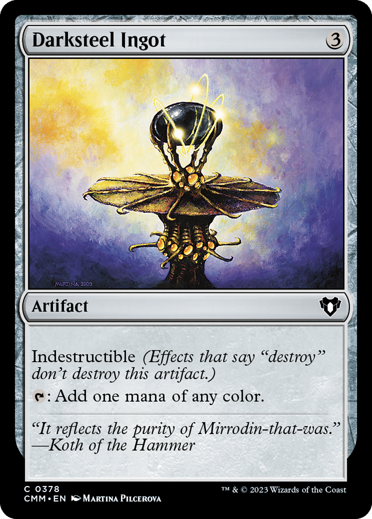 Darksteel Ingot (CMM-378)  Foil - Commander Masters