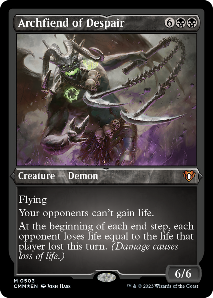 Archfiend of Despair (CMM-503)  Etched Foil - Commander Masters