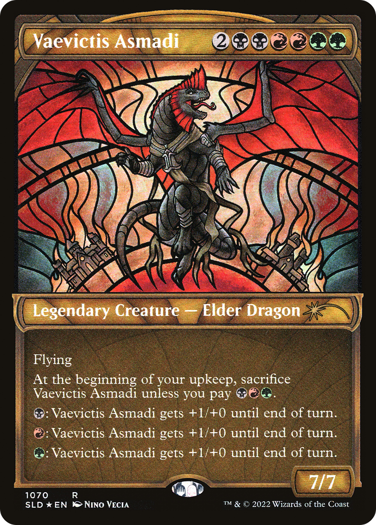 Vaevictis Asmadi (Stained Glass) (Textured Foil) (SLD-1070)  Foil - Secret Lair Drop: (Showcase)