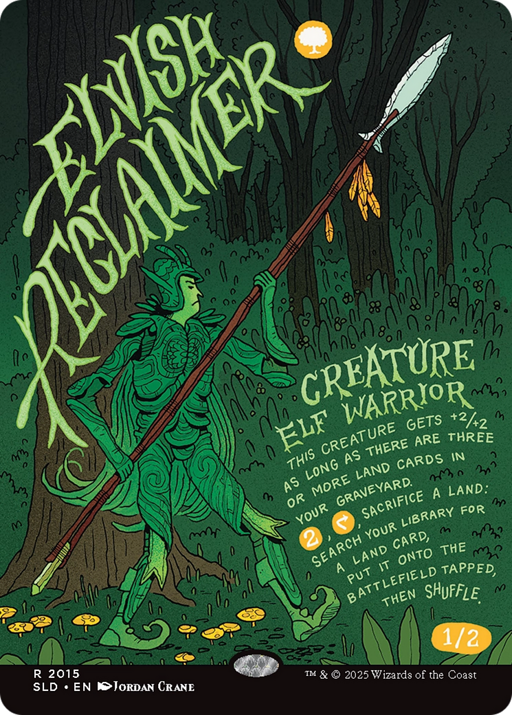 Elvish Reclaimer (SLD-2015)  - Secret Lair Drop (Borderless)