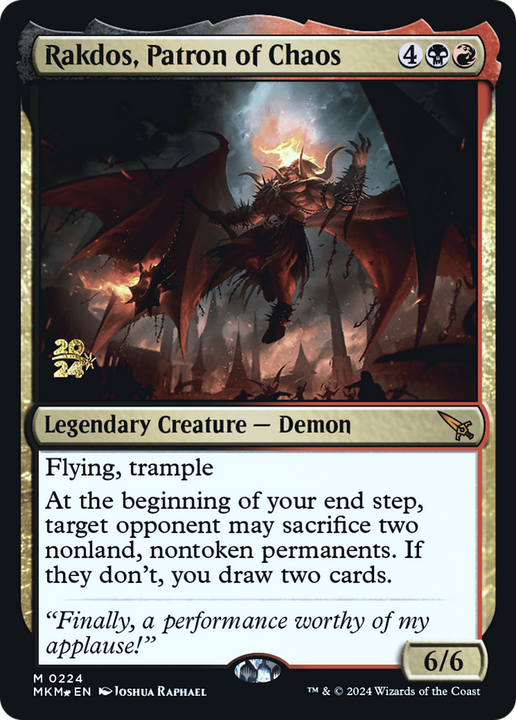 Rakdos, Patron of Chaos (PRE-224)  Foil - Murders at Karlov Manor Promos