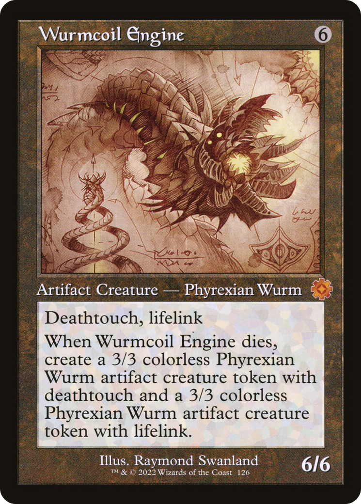 Wurmcoil Engine (Schematic) (BRR-126)  Foil - The Brothers' War Retro Artifacts