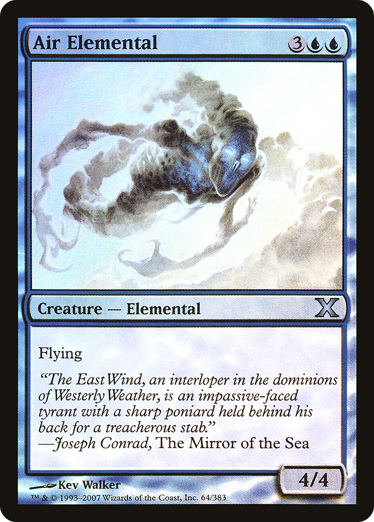 Air Elemental (10E-64★)  Foil - Tenth Edition