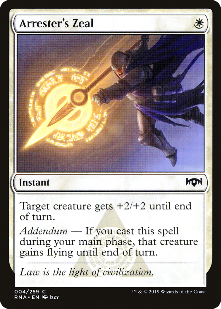 Arrester's Zeal (RNA-004)  - Ravnica Allegiance