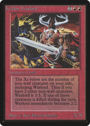 Keldon Warlord (LEB-)  - Limited Edition Beta