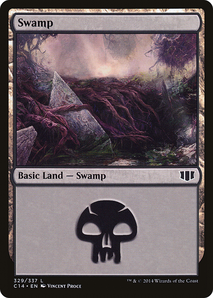 Swamp (329) (C14-329)  - Commander 2014