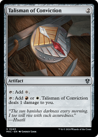 Talisman of Conviction (MKC-240)  - Murders at Karlov Manor Commander