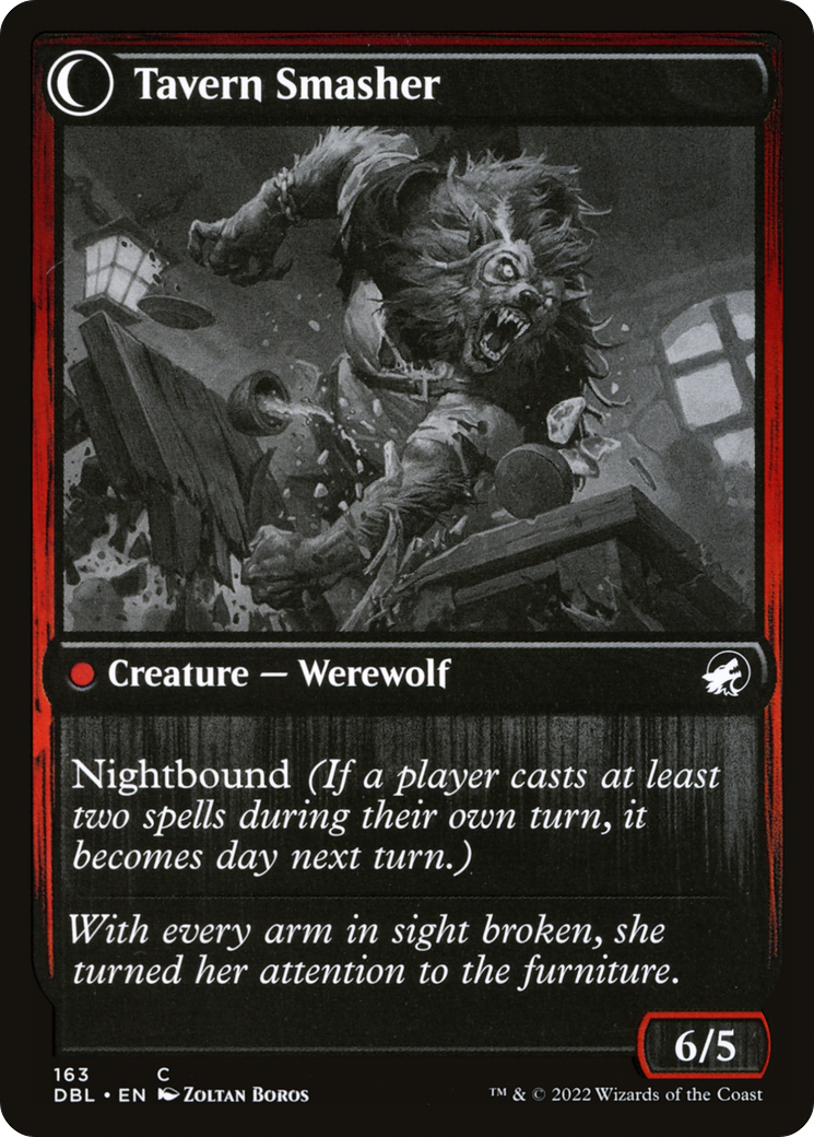 Tavern Ruffian (DBL-163)  Foil - Innistrad: Double Feature: (Double Faced Transform)