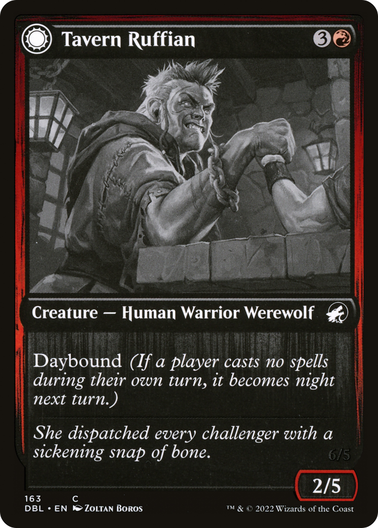 Tavern Ruffian (DBL-163)  Foil - Innistrad: Double Feature: (Double Faced Transform)