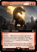 Flaming Tyrannosaurus (Extended Art) (Surge Foil) (WHO-976)  Foil - Doctor Who: (Extended Art)