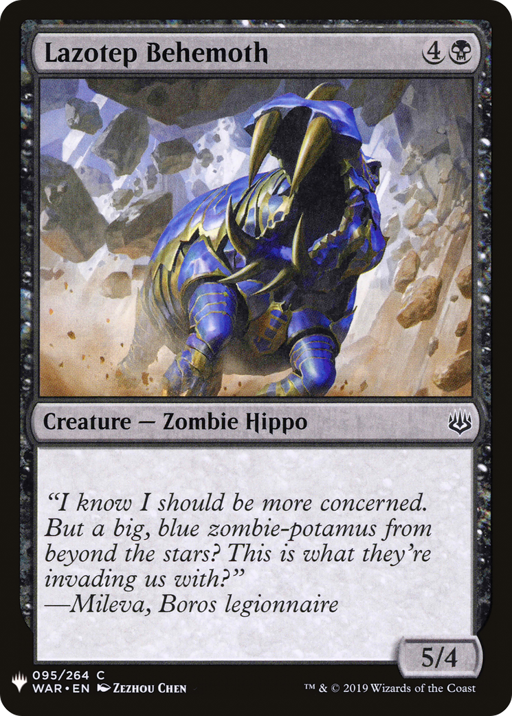 Lazotep Behemoth (LIST-WAR-95)  - The List