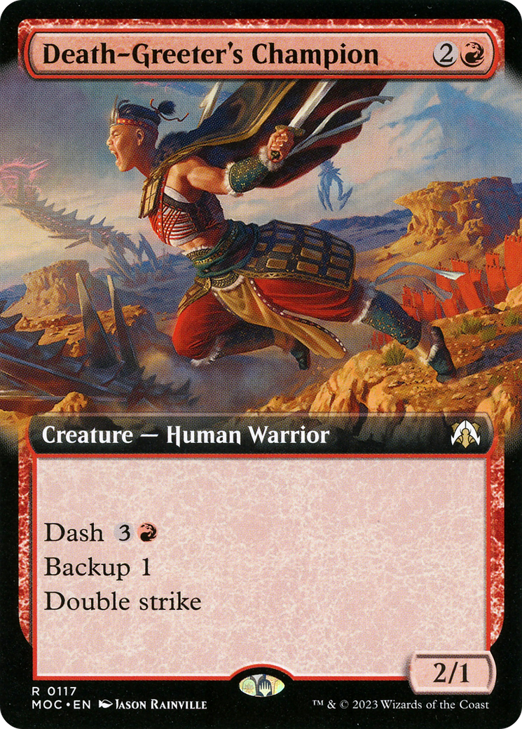 Death-Greeter's Champion (Extended Art) (MOC-117)  - March of the Machine Commander: (Extended Art)