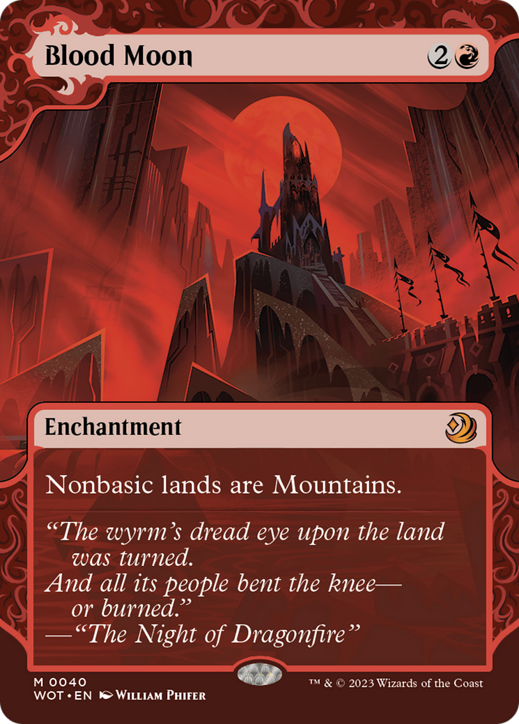 Blood Moon (WOT-040)  - Wilds of Eldraine: Enchanting Tales: (Showcase) (Borderless)