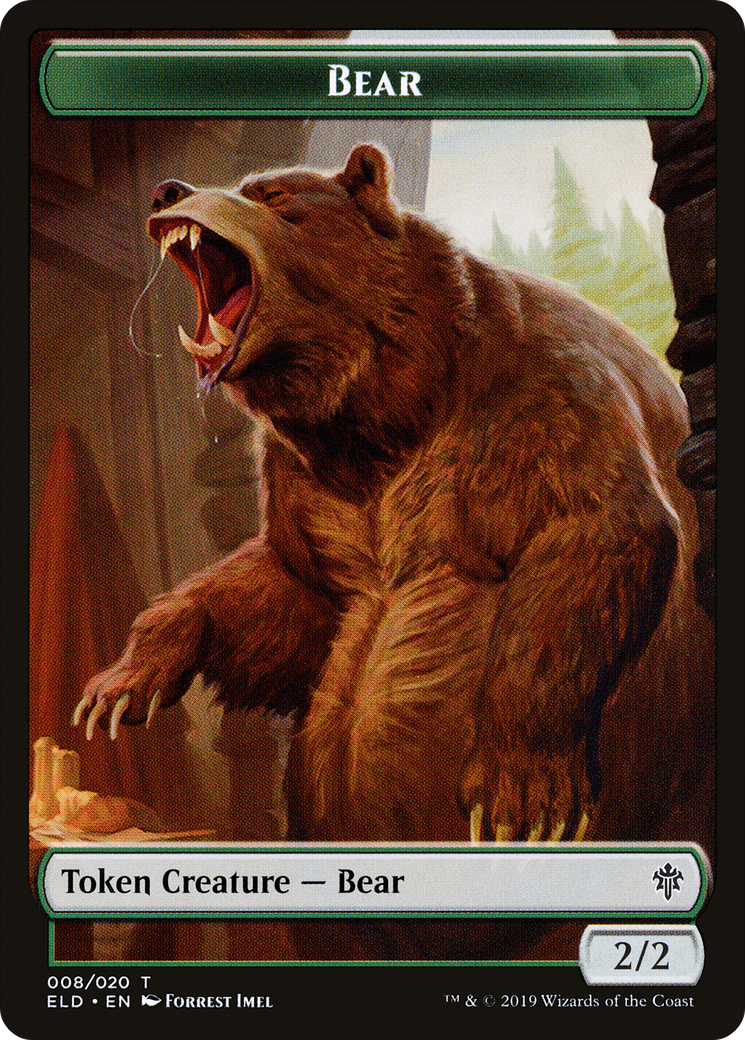 Bear (TELD-008) - Throne of Eldraine Tokens