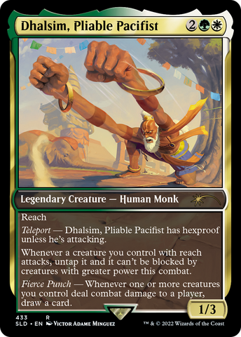 Dhalsim, Pliable Pacifist (SLD-433)  Foil - Secret Lair Drop / Dhalsim, Pliable Pacifist