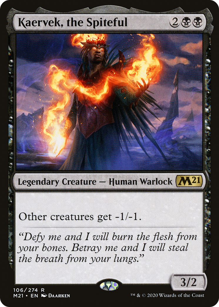 Kaervek, the Spiteful (M21-106)  Foil - Core Set 2021