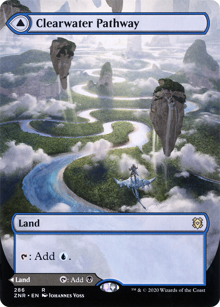 Clearwater Pathway (Borderless) (ZNR-286)  - Zendikar Rising: (Showcase)