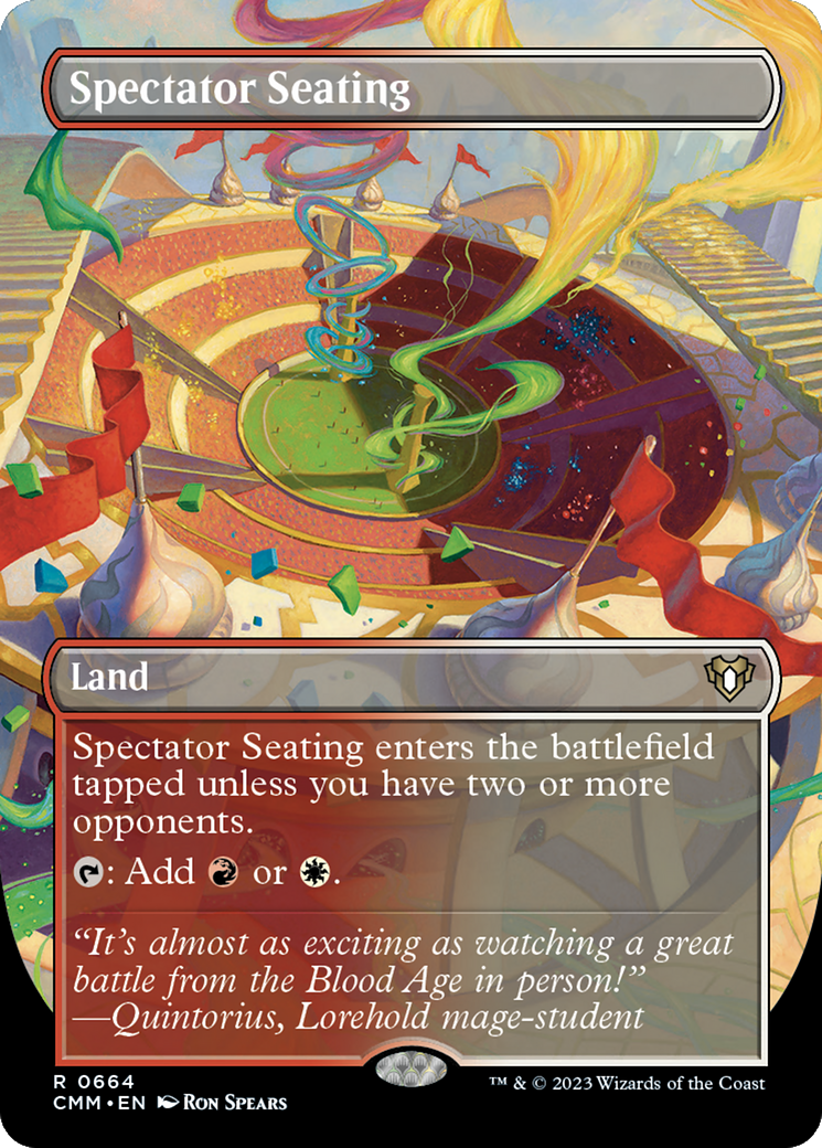 Spectator Seating (Borderless) (CMM-664)  Foil - Commander Masters