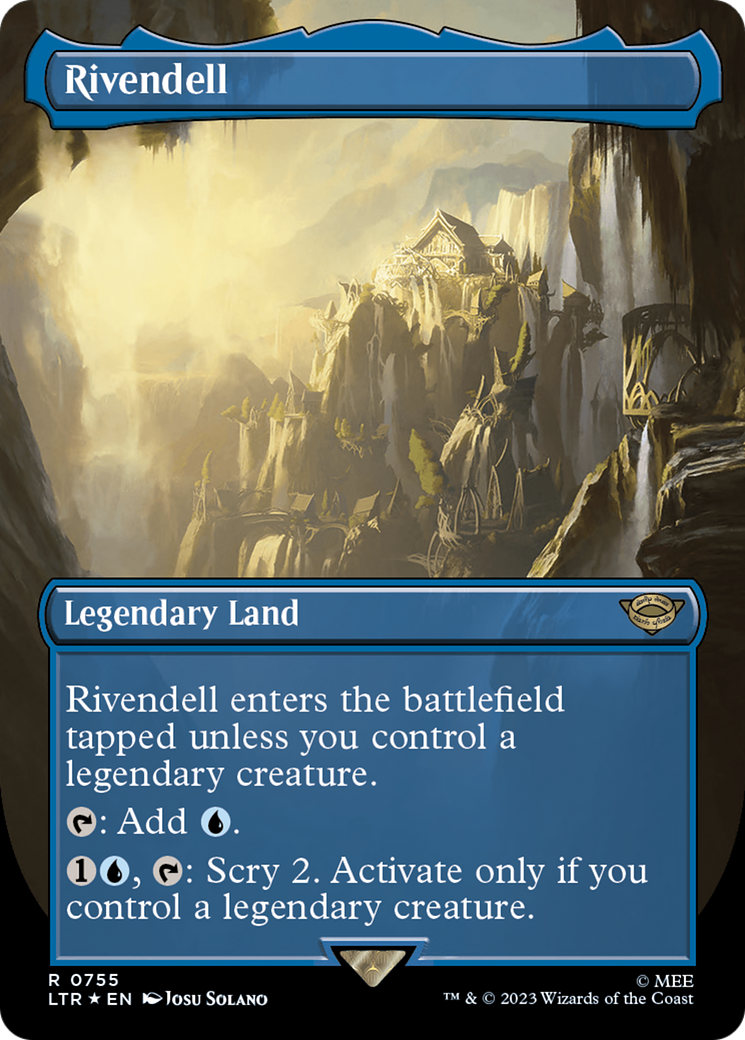 Rivendell (Borderless) (Surge Foil) (LTR-755)  Foil - The Lord of the Rings: Tales of Middle-earth