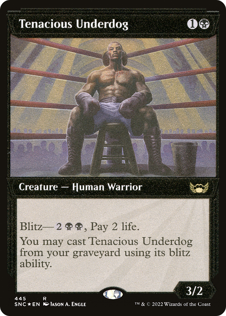 Tenacious Underdog (Showcase) (Foil Etched) (SNC-445)  Foil - Streets of New Capenna: (Showcase)