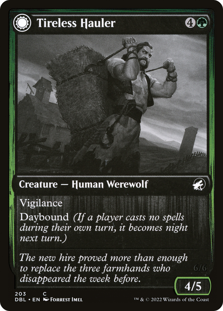 Tireless Hauler (DBL-203)  Foil - Innistrad: Double Feature: (Double Faced Transform)