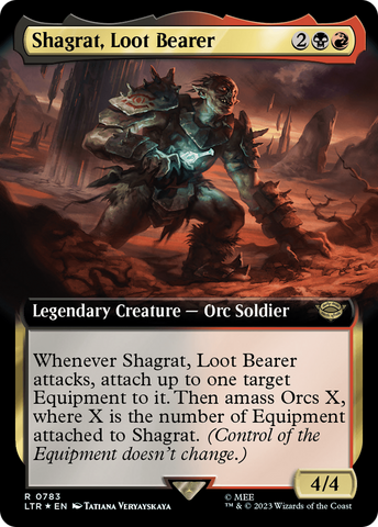 Shagrat, Loot Bearer (Extended Art) (Surge Foil) (LTR-783)  Foil - The Lord of the Rings: Tales of Middle-earth: (Extended Art)