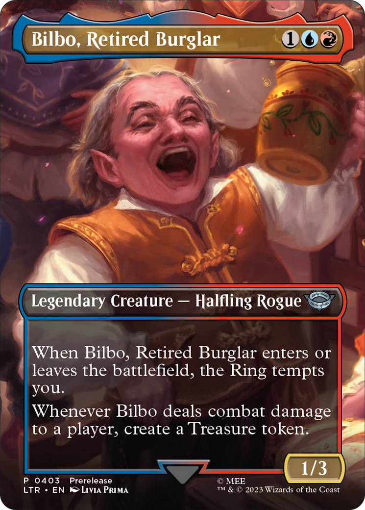 Bilbo, Retired Burglar (Borderless) (LTR-403)  Foil - The Lord of the Rings: Tales of Middle-earth