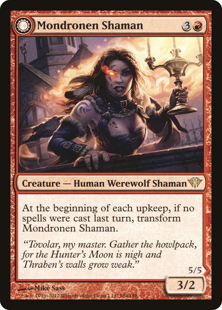 Mondronen Shaman (DKA-098) - Dark Ascension: (Double Faced Transform) Foil