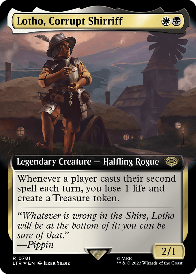 Lotho, Corrupt Shirriff (Extended Art) (Surge Foil) (LTR-781)  Foil - The Lord of the Rings: Tales of Middle-earth: (Extended Art)