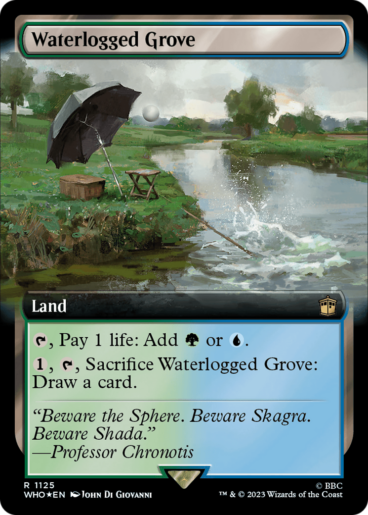 Waterlogged Grove (Extended Art) (Surge Foil) (WHO-1125)  Foil - Doctor Who: (Extended Art)